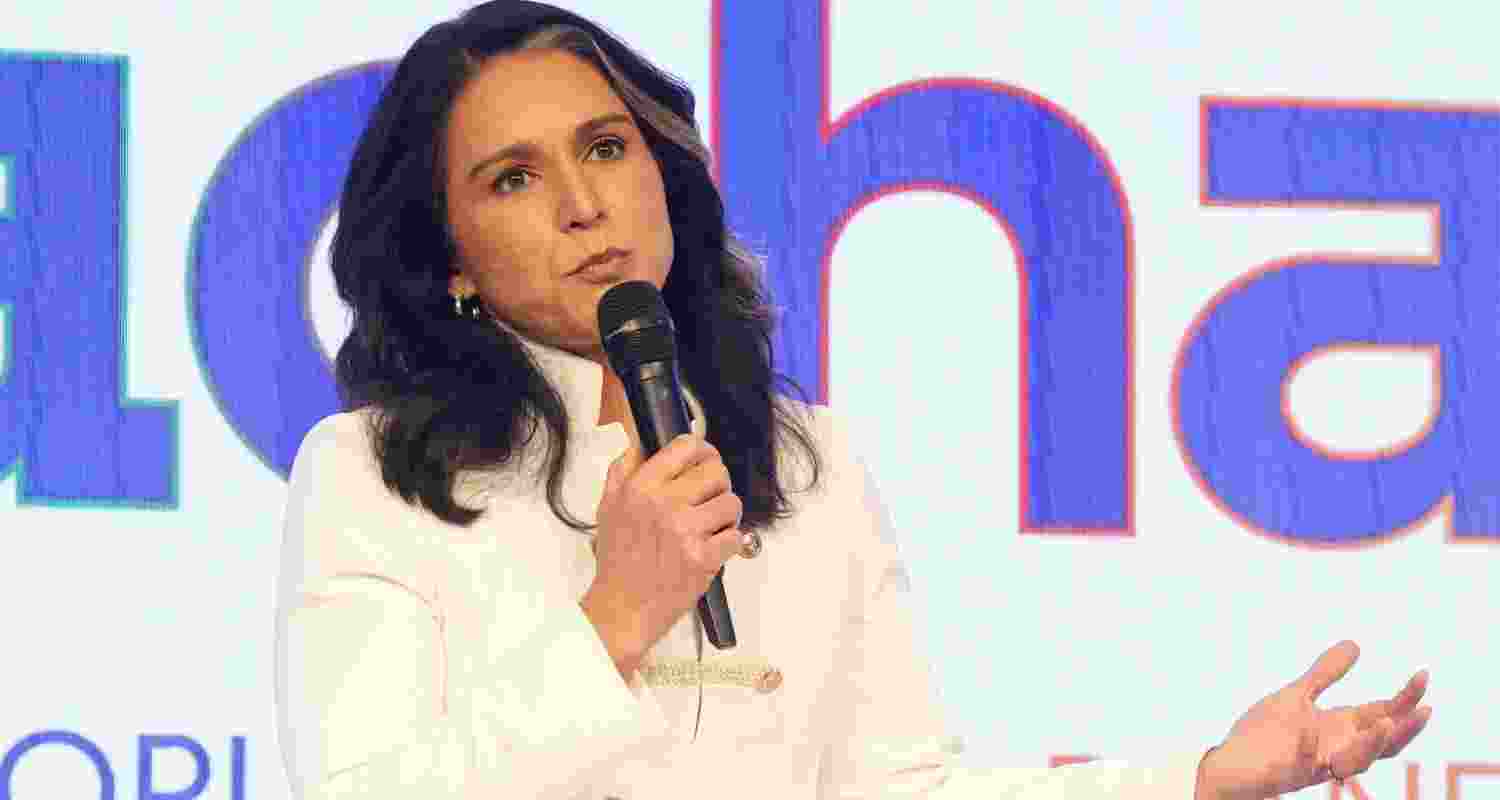 US DNI Tulsi Gabbard at Raisina Dialogue 2025. US DNI Tulsi Gabbard at Raisina Dialogue 2025.