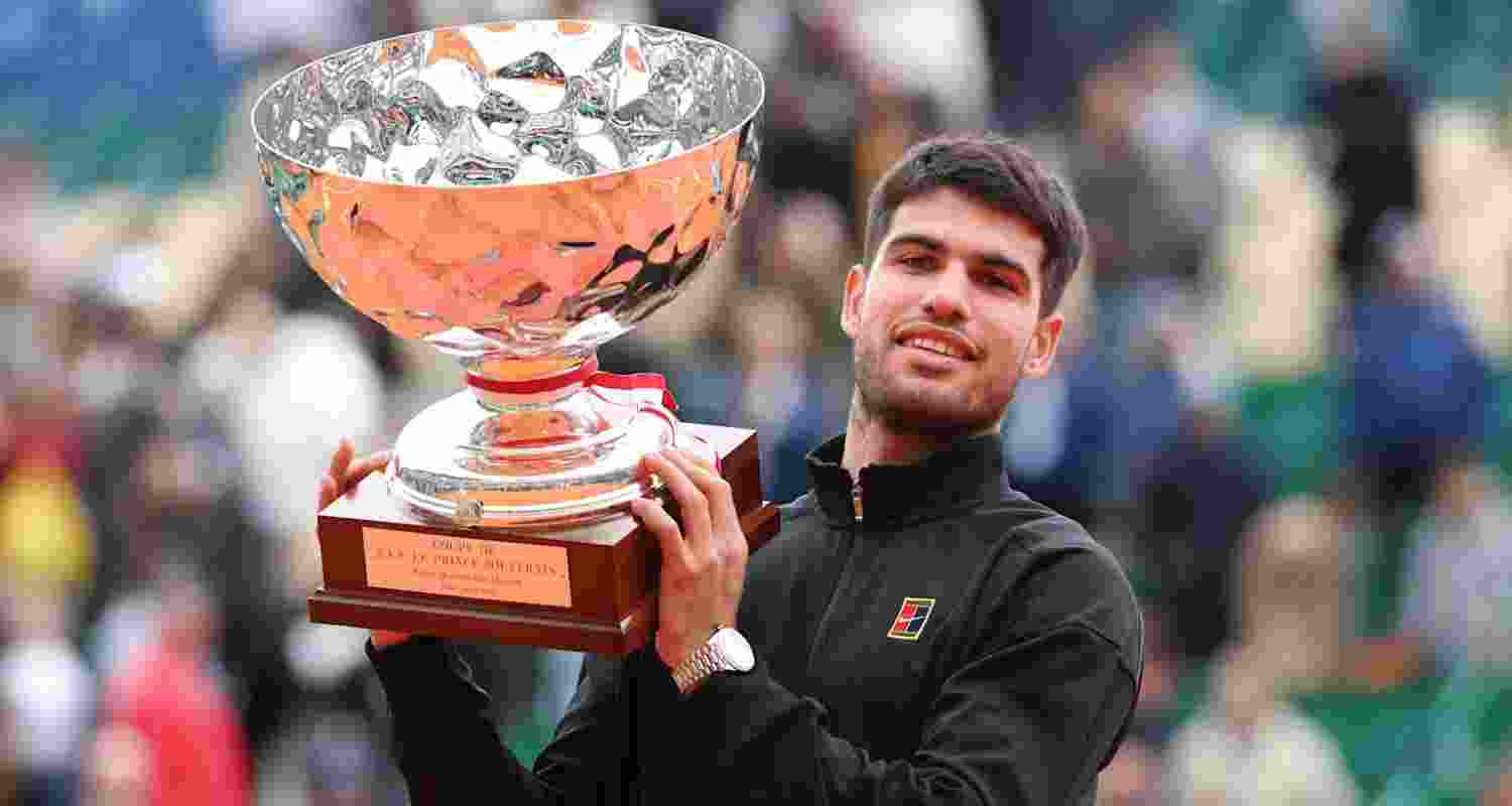 Carlos Alcaraz claims Monte Carlo after Musetti setback. Image X. Carlos Alcaraz claims Monte Carlo after Musetti setback. Image X.