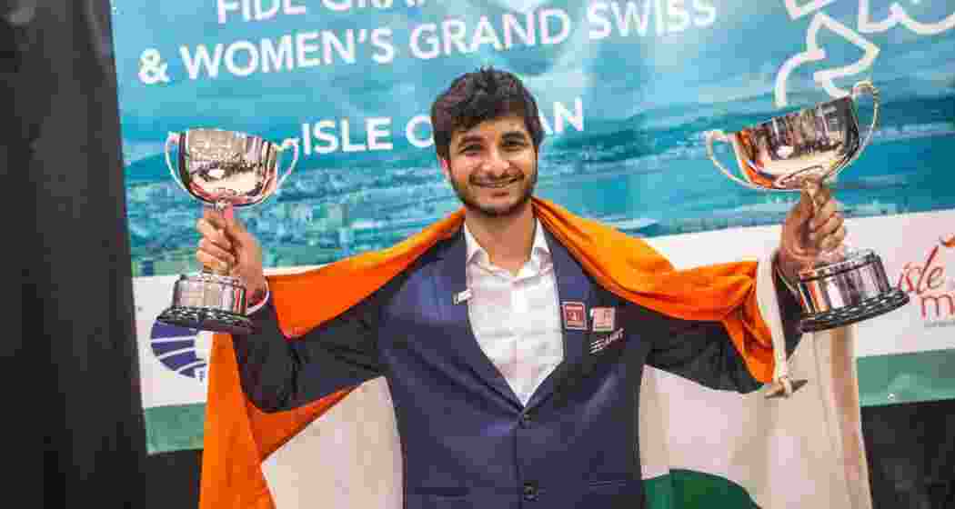 Vidit Gujrathi winning the FIDE Grand Swiss title in November 2023. File Photo.  Vidit Gujrathi winning the FIDE Grand Swiss title in November 2023. File Photo.