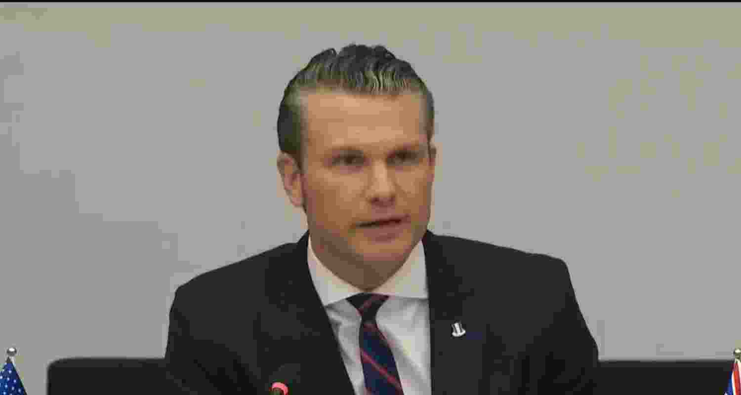 US Defence Secretary Pete Hegseth at NATO. US Defence Secretary Pete Hegseth at NATO.