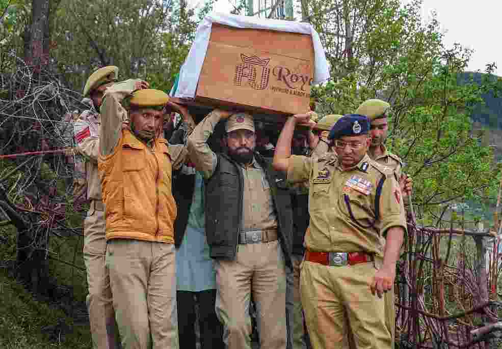 Following the initial exchange of fire, the terrorists, whose number was not immediately known, escaped deep into the forest and were being pursued by security personnel, according to police.  Following the initial exchange of fire, the terrorists, whose number was not immediately known, escaped deep into the forest and were being pursued by security personnel, according to police.