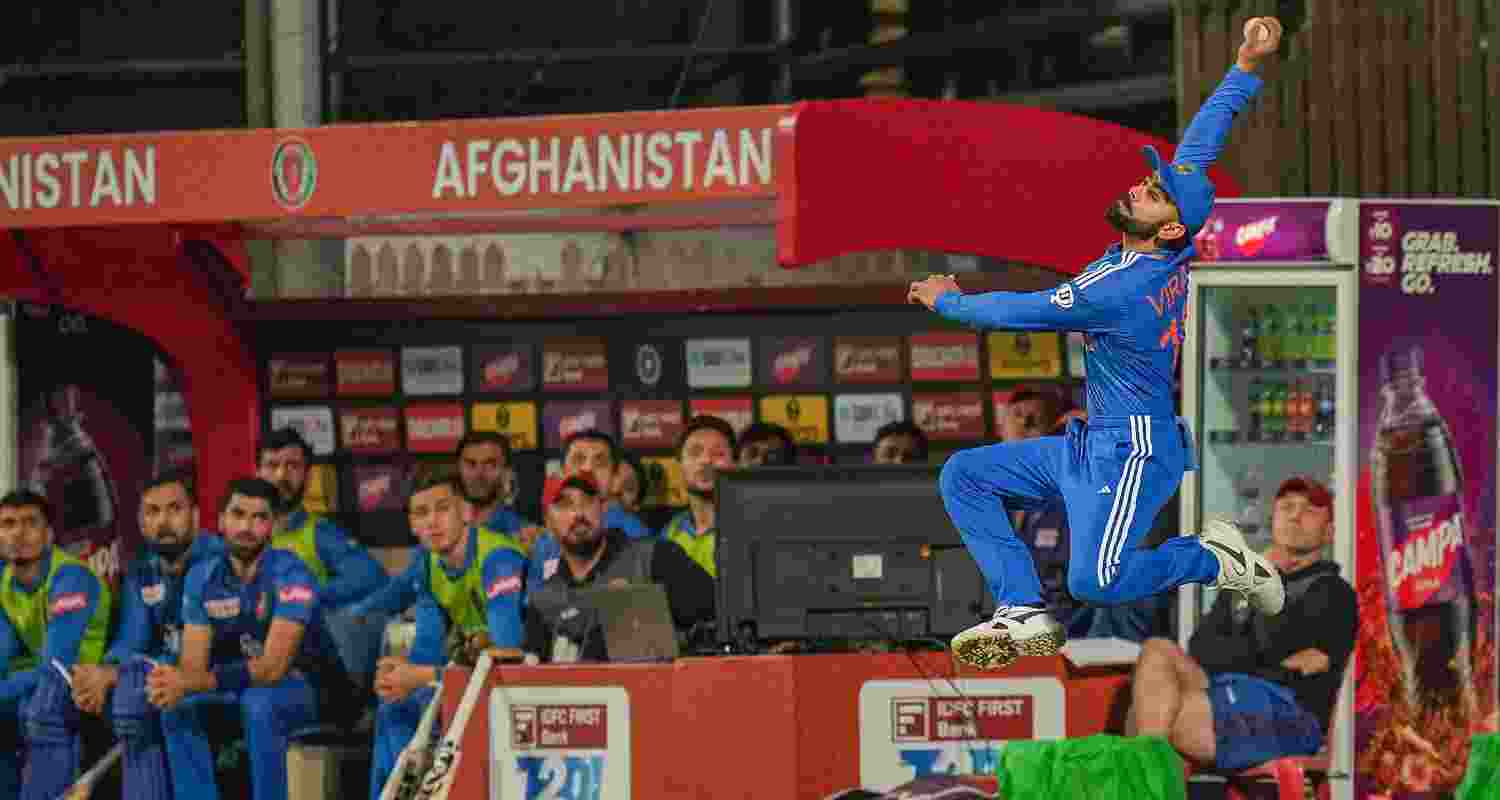 Indian cricket superstar Virat Kohli takes a catch during a One Day International match against South Africa. File photo. Indian cricket superstar Virat Kohli takes a catch during a One Day International match against South Africa. File photo.