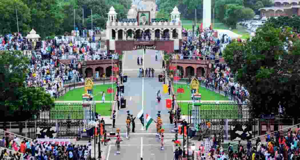 A view of the Wagah Border from the Pakistan side. A view of the Wagah Border from the Pakistan side.