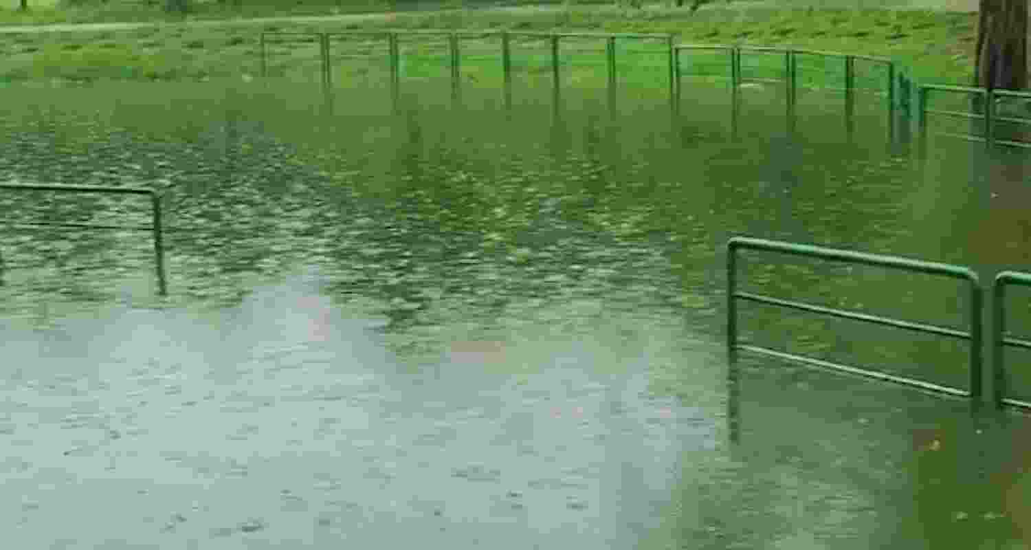 7-year-old boy drowned in a waterlogged park in Delhi's Rohini.  7-year-old boy drowned in a waterlogged park in Delhi's Rohini.