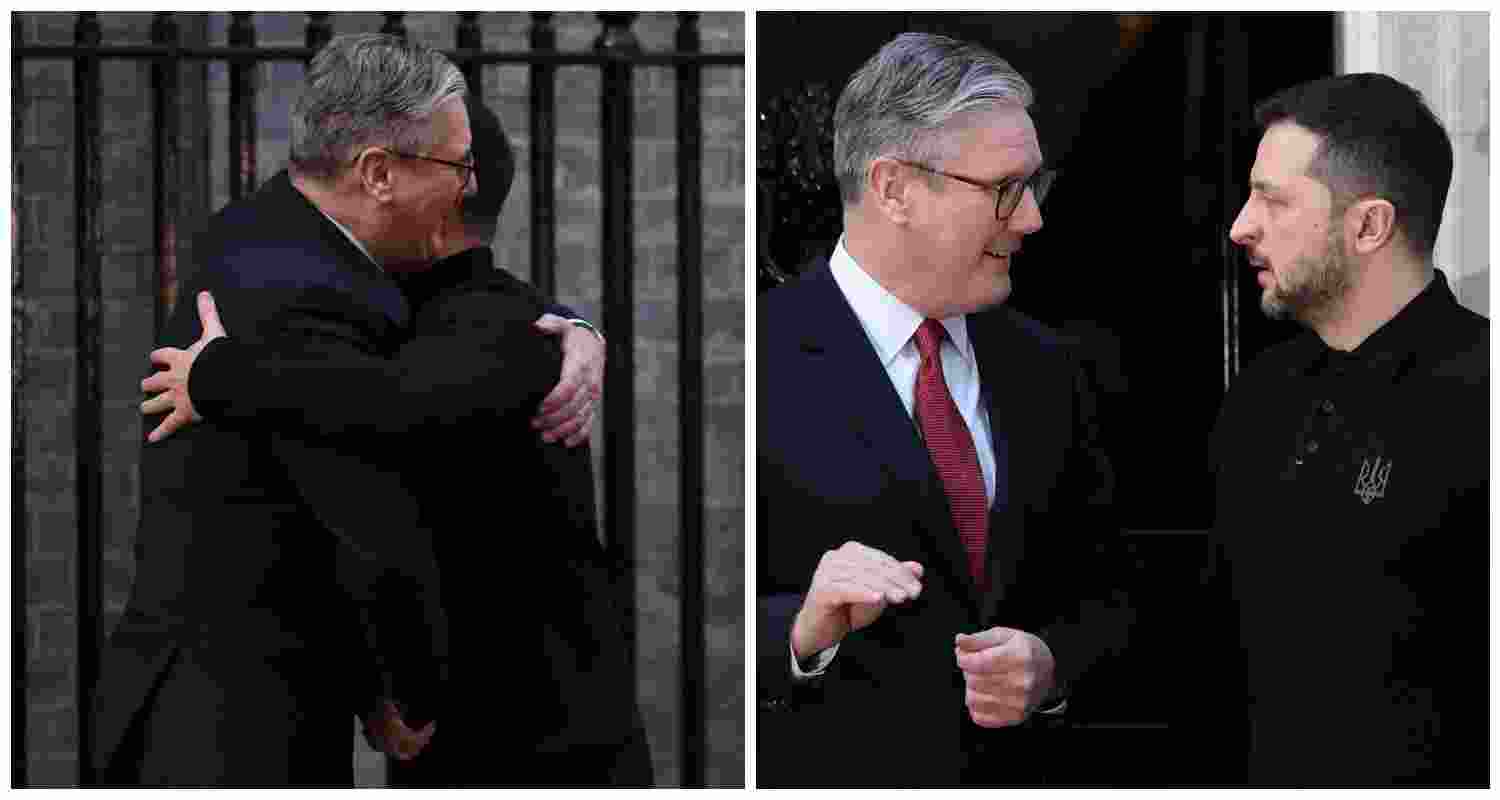 British Prime Minister Keir Starmer greets Ukrainian President Volodymyr Zelenskyy at 10 Downing Street. The meeting follows Zelenskyy’s heated exchange with Donald Trump at the White House. British Prime Minister Keir Starmer greets Ukrainian President Volodymyr Zelenskyy at 10 Downing Street. The meeting follows Zelenskyy’s heated exchange with Donald Trump at the White House.
