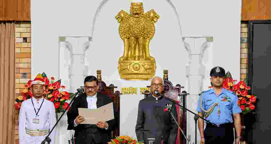 Manipur Governor Ajay Kumar Bhalla during his swearing-in ceremony. Manipur Governor Ajay Kumar Bhalla during his swearing-in ceremony.