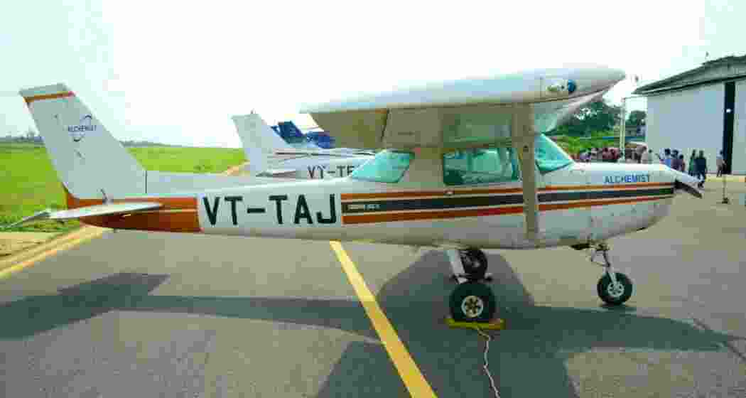 An Alchemist Aviation Cessna 152 VT-TAJ aircraft. An Alchemist Aviation Cessna 152 VT-TAJ aircraft.