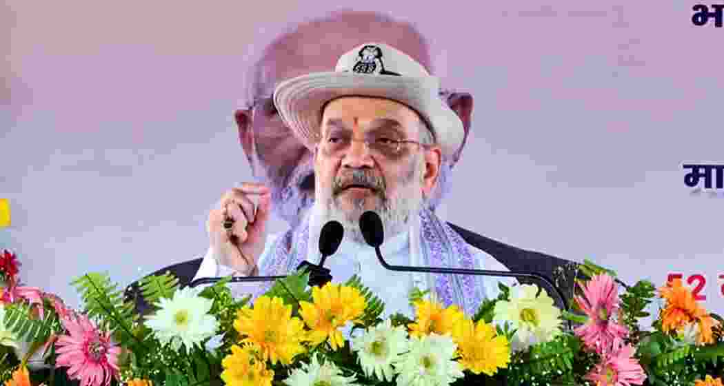 Union Home Minister Amit Shah addresses a gathering during the inauguration of Border Out Posts 'Leti' and 'Indarwa' and e-unveiling and e-foundation laying of various works of the Sashastra Seema Bal (SSB), in Araria, Bihar. (@AmitShah/X via PTI Photo) Union Home Minister Amit Shah addresses a gathering during the inauguration of Border Out Posts 'Leti' and 'Indarwa' and e-unveiling and e-foundation laying of various works of the Sashastra Seema Bal (SSB), in Araria, Bihar. (@AmitShah/X via PTI Photo)