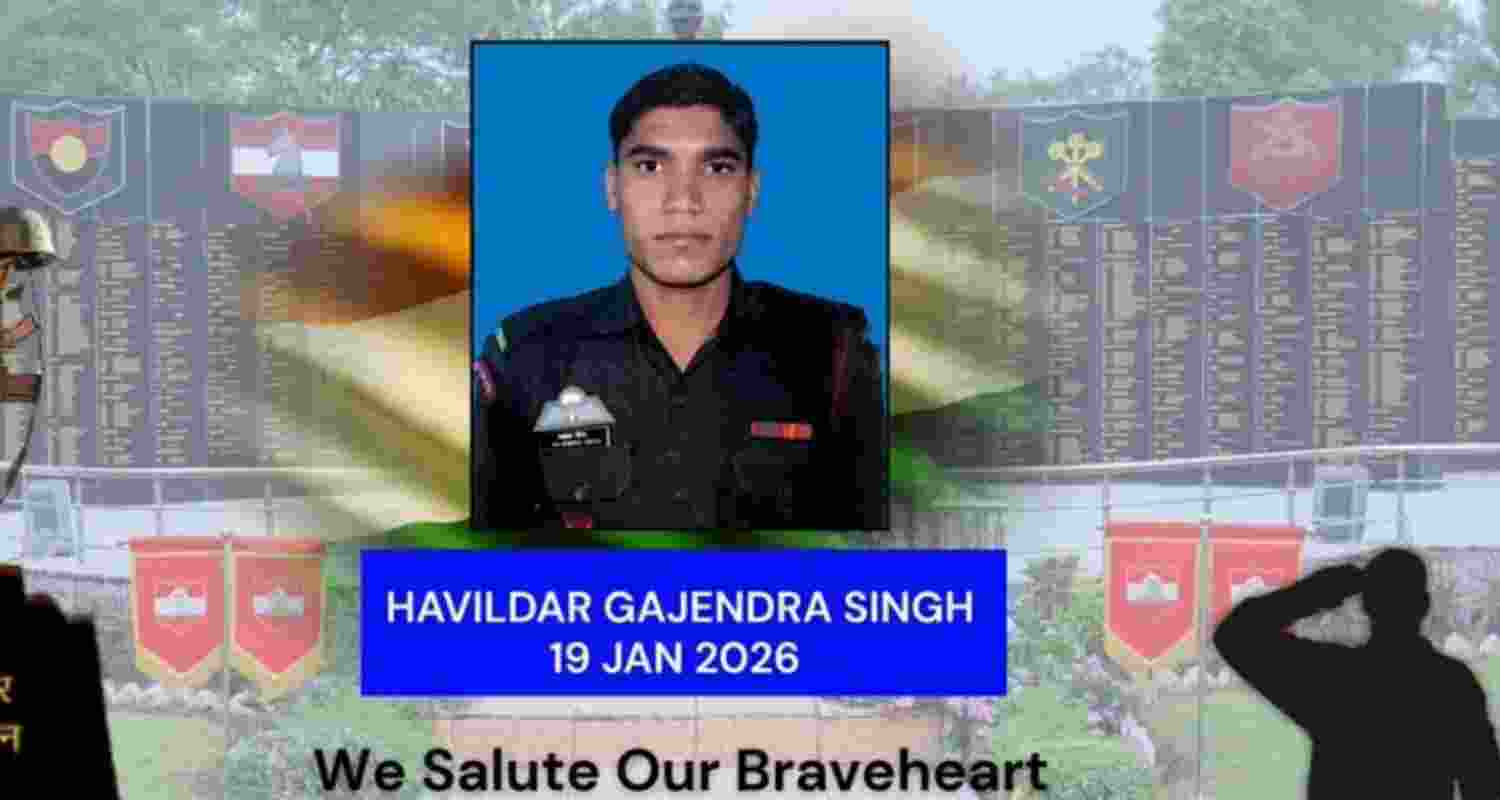 Army officers on Tuesday paid tributes to Havildar Gajendra Singh. Army officers on Tuesday paid tributes to Havildar Gajendra Singh.