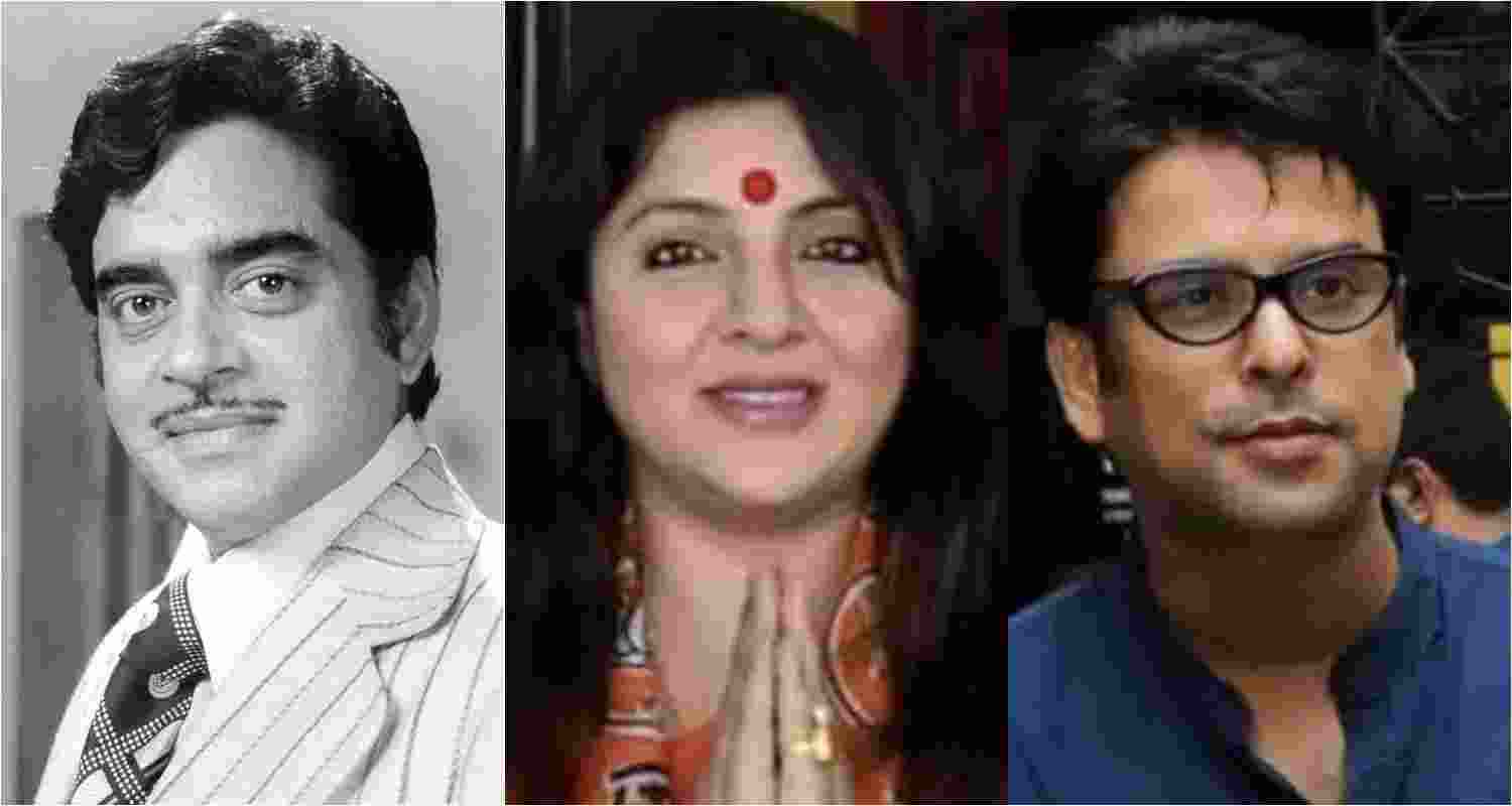(From left to right) Veteran Bollywood actor and TMC's Asansol candidate Shatrughan Sinha, BJP's Hooghly candidate actress Locket Chatterjee, CPI(M) nominee Devdut Ghosh from the Barrackpore Lok Sabha seat. (From left to right) Veteran Bollywood actor and TMC's Asansol candidate Shatrughan Sinha, BJP's Hooghly candidate actress Locket Chatterjee, CPI(M) nominee Devdut Ghosh from the Barrackpore Lok Sabha seat.