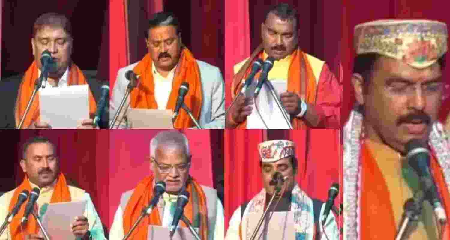 Seven BJP MLAs took oath as ministers in Bihar. Seven BJP MLAs took oath as ministers in Bihar.