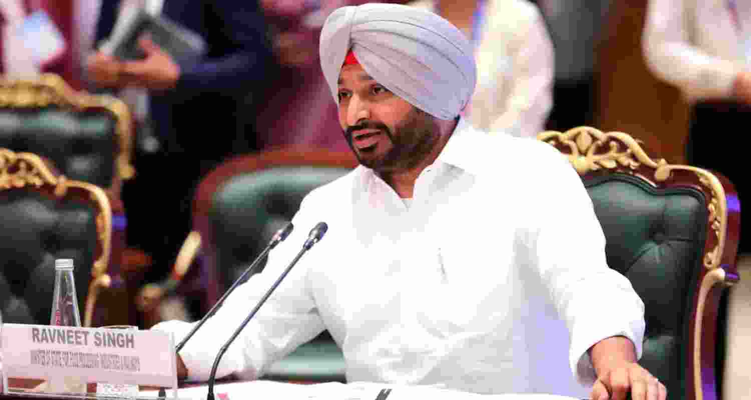 Union Minister of State for Food Processing Industries and Railways Ravneet Singh Bittu. Union Minister of State for Food Processing Industries and Railways Ravneet Singh Bittu.