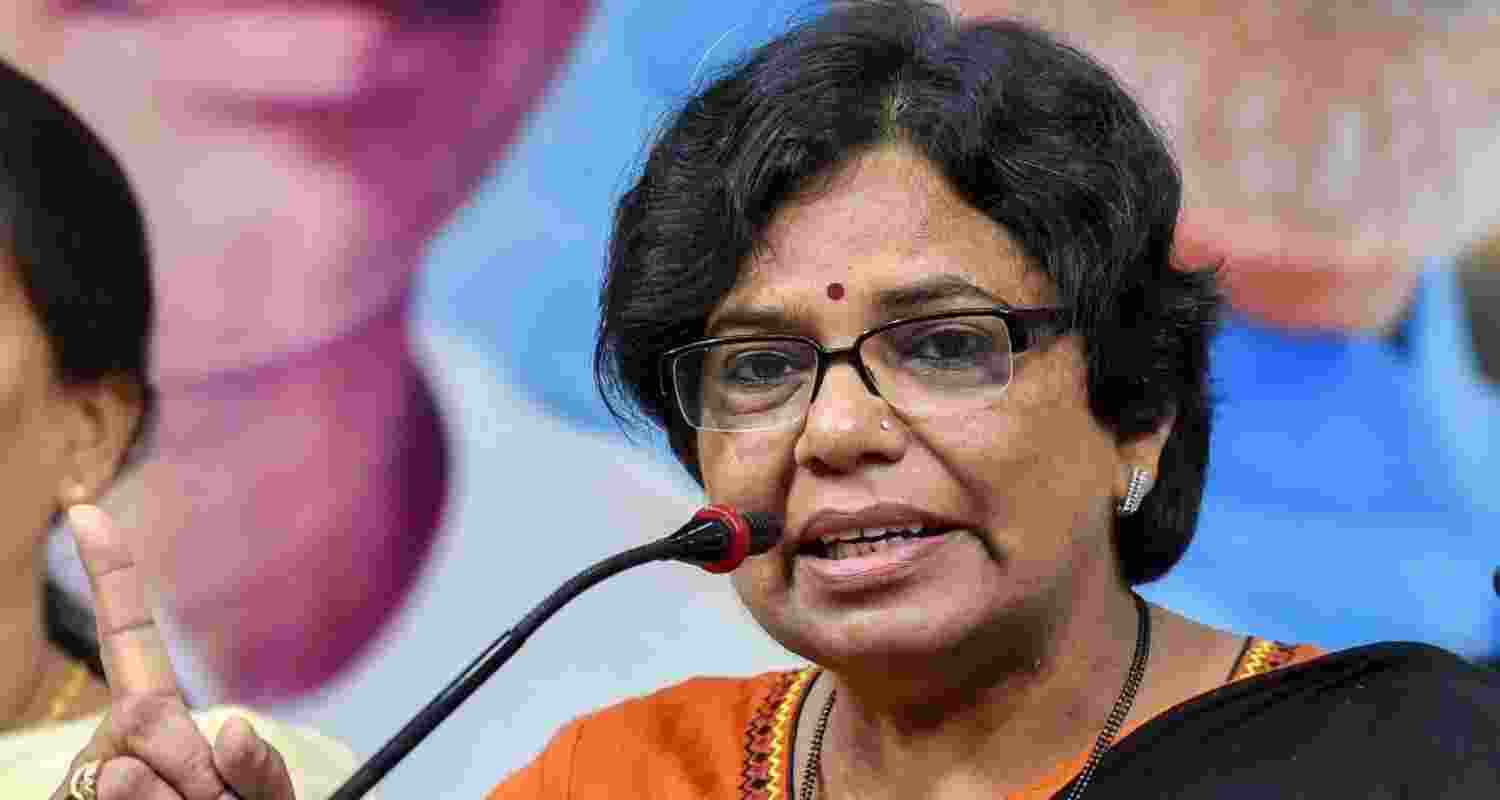 Chairperson of the National Commission for Women, Vijaya Rahatkar. Chairperson of the National Commission for Women, Vijaya Rahatkar.