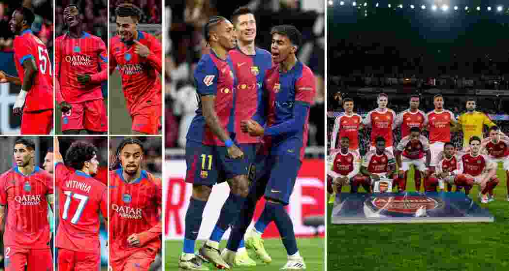 Paris Saint-Germain, Barcelona, and Arsenal players have showcased dominant performances in the Champions League, registering emphatic wins on a high-scoring night of European action. Paris Saint-Germain, Barcelona, and Arsenal players have showcased dominant performances in the Champions League, registering emphatic wins on a high-scoring night of European action.