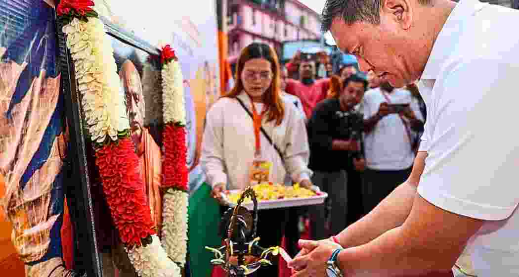 Pema Khandu lights a ceremonial lamp at the ‘Run for Unity’ in Itanagar, held by the state BJP to mark Rashtriya Ekta Diwas and commemorate Sardar Vallabhbhai Patel. Pema Khandu lights a ceremonial lamp at the ‘Run for Unity’ in Itanagar, held by the state BJP to mark Rashtriya Ekta Diwas and commemorate Sardar Vallabhbhai Patel.