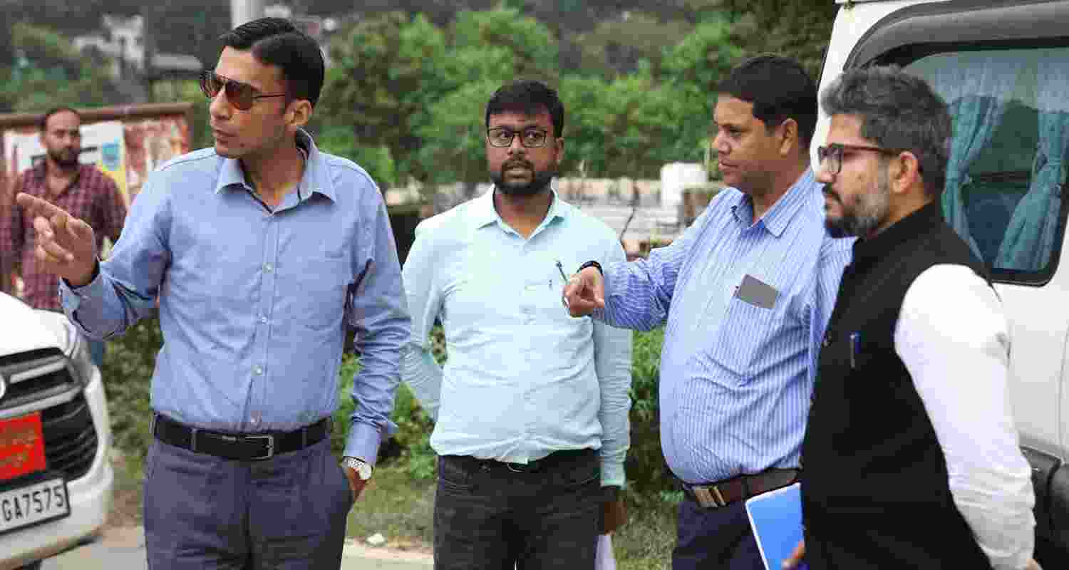 District Magistrate (DM) Savin Bansal inspects the area. District Magistrate (DM) Savin Bansal inspects the area.
