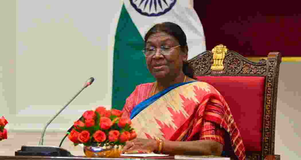A file photo of President Droupadi Murmu. A file photo of President Droupadi Murmu.