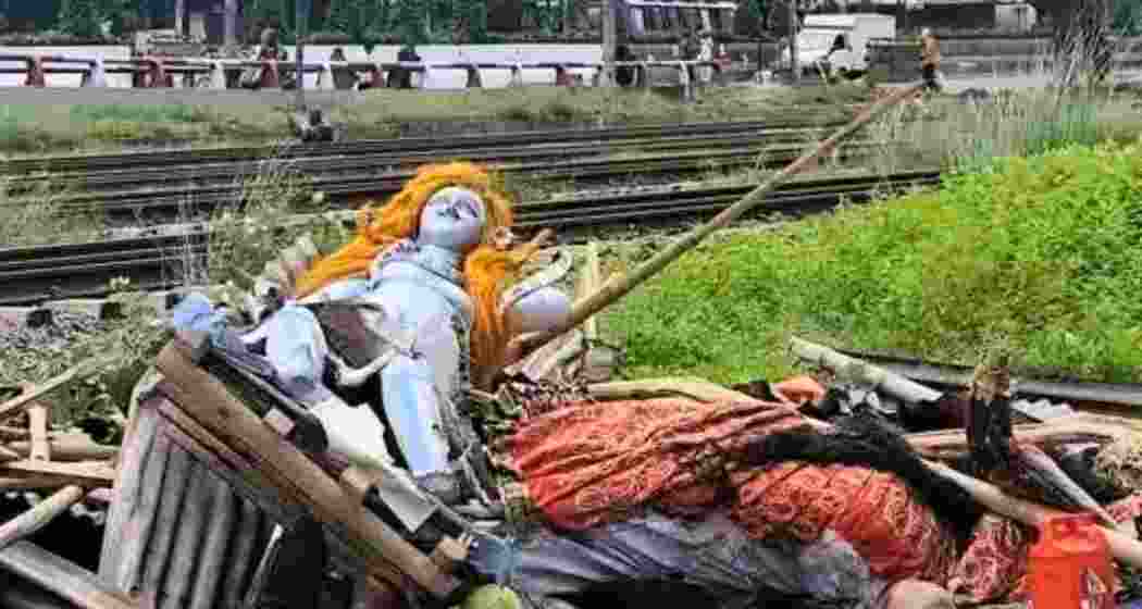 The demolished site of the makeshift Durga Mandap near Dhaka’s railway tracks, where authorities claim eviction followed due process and the idol was immersed peacefully with community participation. The demolished site of the makeshift Durga Mandap near Dhaka’s railway tracks, where authorities claim eviction followed due process and the idol was immersed peacefully with community participation.