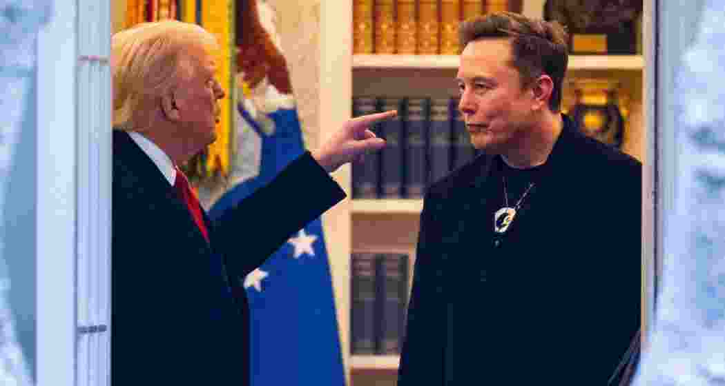 President Donald Trump and Elon Musk speak before departing the White House on his way to his South Florida home in Mar-a-Lago in Florida, March 14, 2025. President Donald Trump and Elon Musk speak before departing the White House on his way to his South Florida home in Mar-a-Lago in Florida, March 14, 2025.