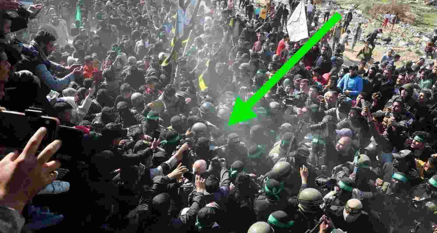 Arbel Yehoud, Israeli hostage being released from Gaza. Arbel Yehoud, Israeli hostage being released from Gaza.