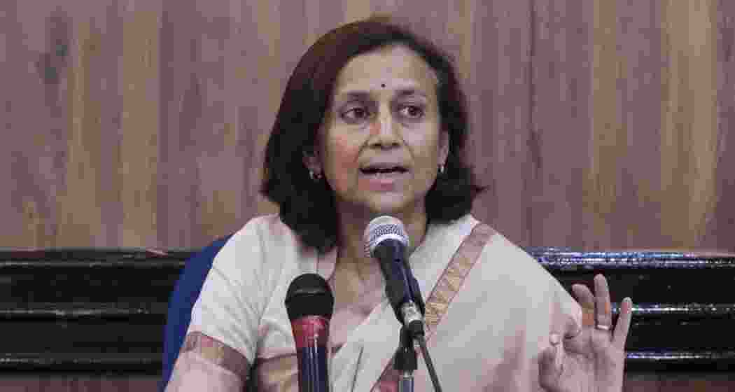 Climate activist Sonam Wangchuk’s wife, Gitanjali J Angmo addresses a press conference. Climate activist Sonam Wangchuk’s wife, Gitanjali J Angmo addresses a press conference.