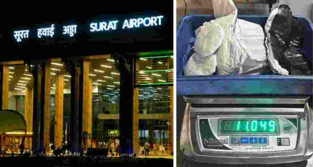 The seized gold paste concealed on the couple arriving from Dubai, recovered at Surat airport in the largest smuggling bust recorded at the facility. The seized gold paste concealed on the couple arriving from Dubai, recovered at Surat airport in the largest smuggling bust recorded at the facility.