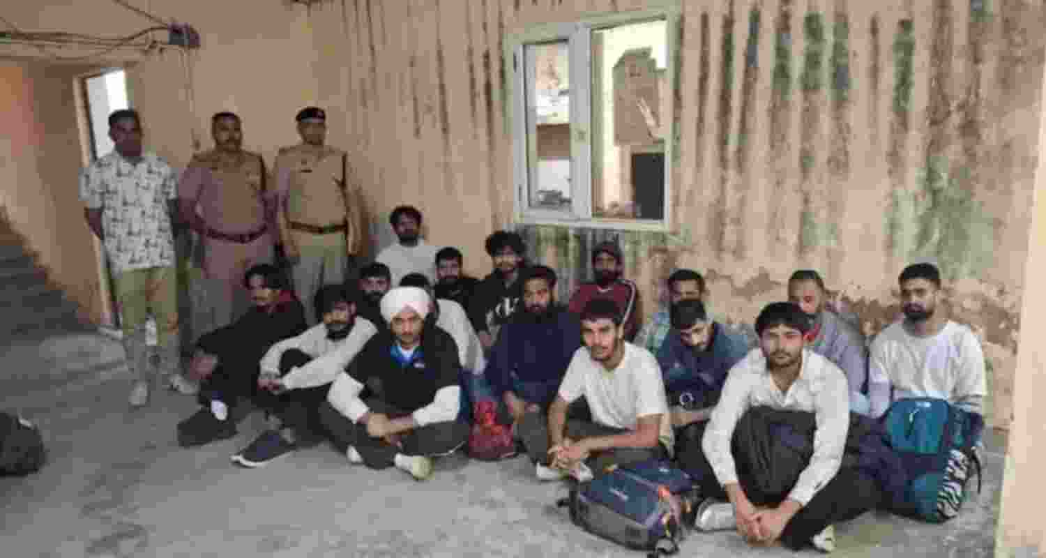 Haryana youths who were deported from the US. Haryana youths who were deported from the US.