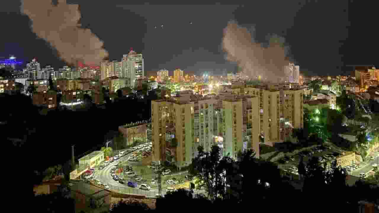 IDF claimed that five rockets launched from Lebanon hit the port city of Haifa. At least five people were injured when a rocket landed outside a restaurant. IDF claimed that five rockets launched from Lebanon hit the port city of Haifa. At least five people were injured when a rocket landed outside a restaurant.