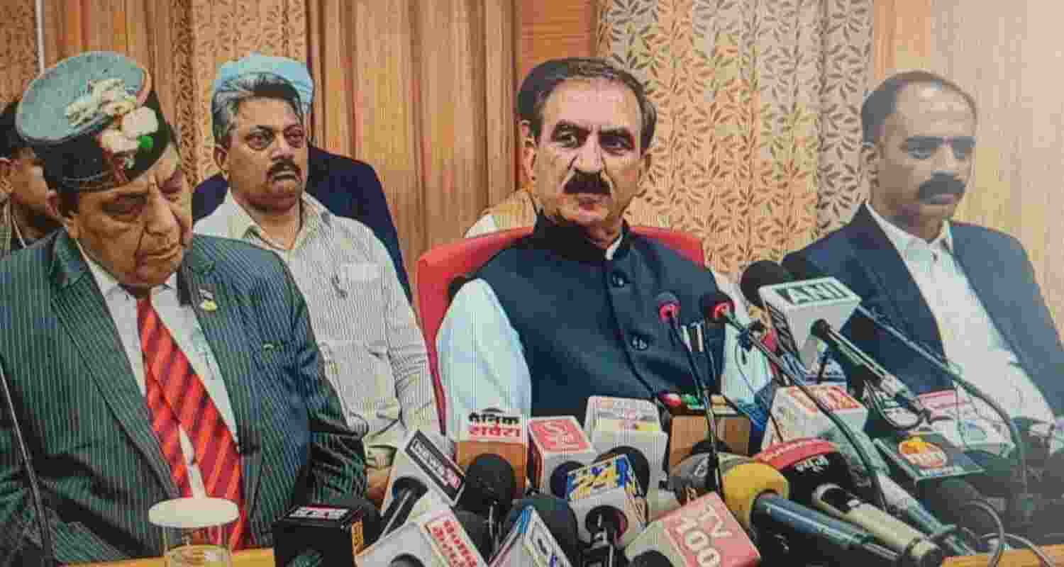 Himachal Pradesh Chief Minister Sukhvinder Singh Sukhu. Himachal Pradesh Chief Minister Sukhvinder Singh Sukhu.