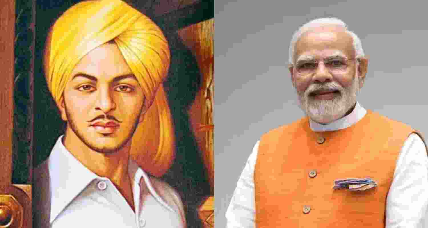 PM Modi Urges Indians To Be Inspired By Bhagat Singh's Legacy On His 117th Birth Anniversary. PM Modi Urges Indians To Be Inspired By Bhagat Singh's Legacy On His 117th Birth Anniversary.