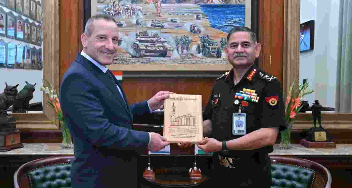 Major General (Res.) Amir Baram, Director General, Ministry of Defence, Israel, called on General Upendra Dwivedi, COAS. Major General (Res.) Amir Baram, Director General, Ministry of Defence, Israel, called on General Upendra Dwivedi, COAS.