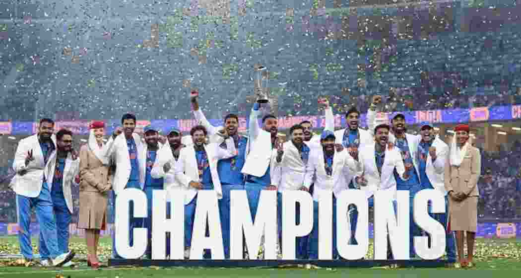 Team India celebrates their ICC Champions Trophy victory in Dubai after a thrilling final against New Zealand. BCCI has awarded Rs 58 crore to recognise their remarkable achievement and consistency. Team India celebrates their ICC Champions Trophy victory in Dubai after a thrilling final against New Zealand. BCCI has awarded Rs 58 crore to recognise their remarkable achievement and consistency.
