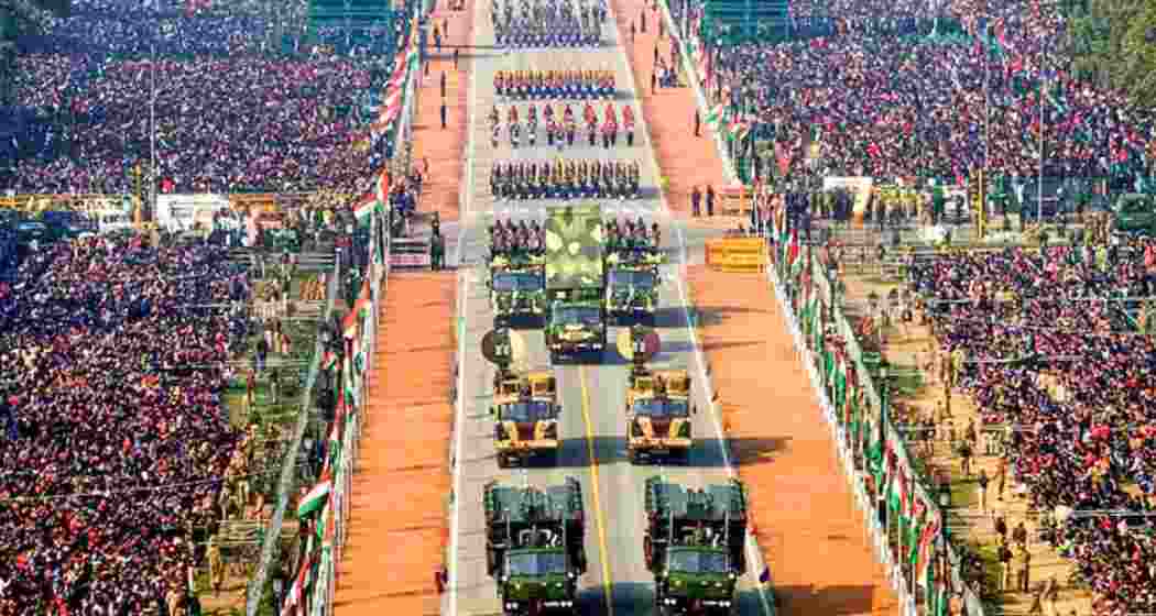 The 76th Republic Day parade underway at Kartavya Path. The 76th Republic Day parade underway at Kartavya Path.