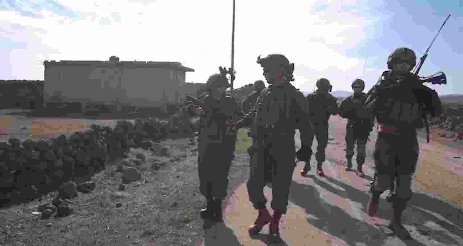 Israeli soldiers operate in a location given as Southern Syria, in this screengrab from a video on December 9, 2024. Via IDF. Israeli soldiers operate in a location given as Southern Syria, in this screengrab from a video on December 9, 2024. Via IDF.