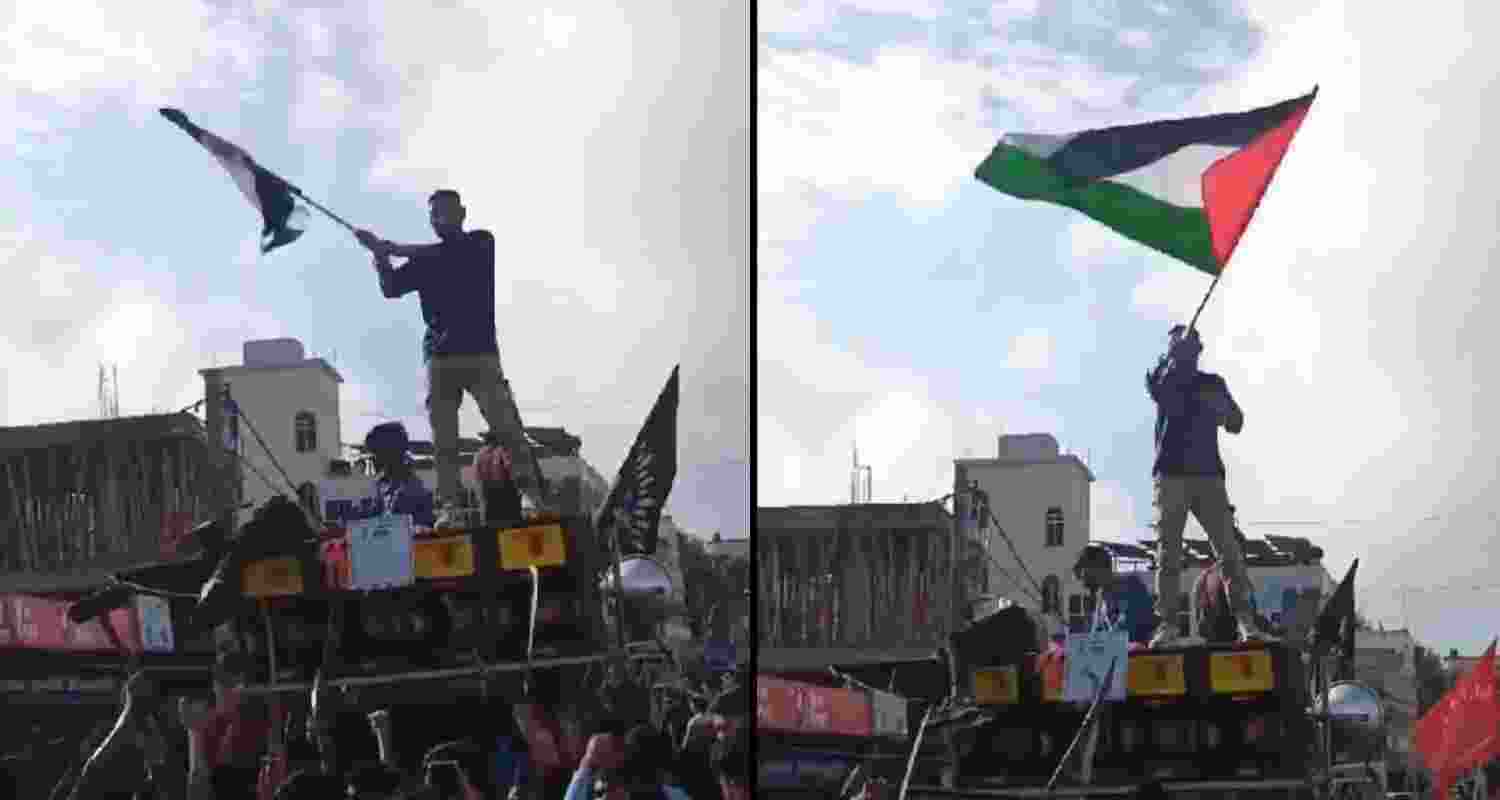 Palestinian flag at Jharkhand Muharram procession prompts probe Palestinian flag at Jharkhand Muharram procession prompts probe