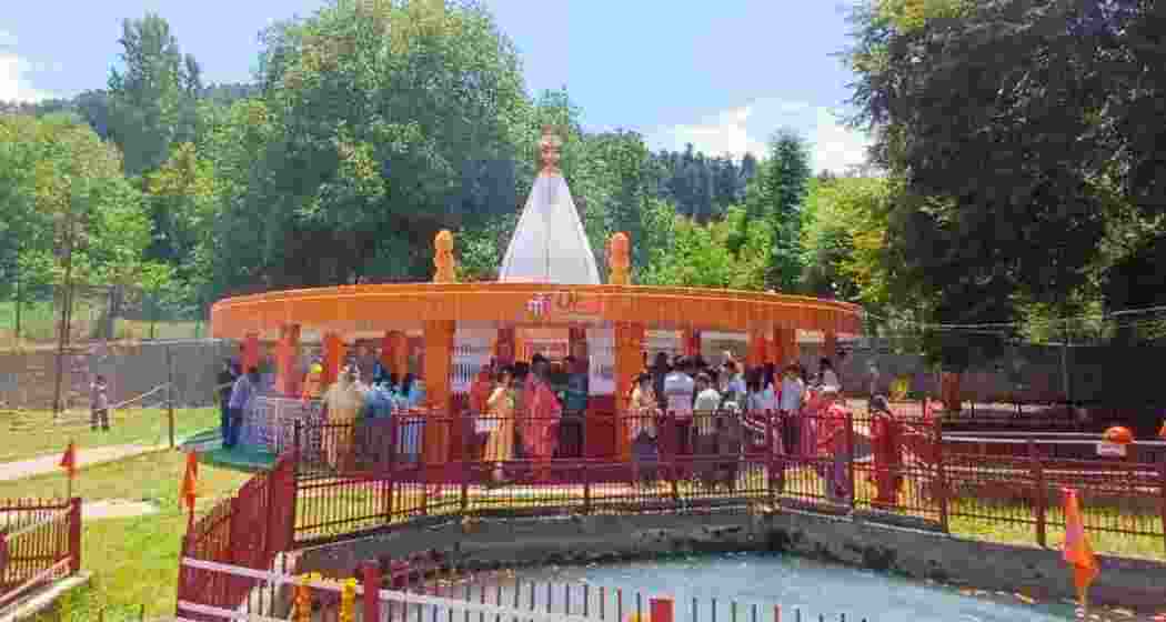 Uma Bhagwati Mandir in Anantnag’s Brariangan village hosts Ram Navami celebrations after 30 years, as Hindu rituals and Muslim participation turn the temple into a symbol of unity and return. Uma Bhagwati Mandir in Anantnag’s Brariangan village hosts Ram Navami celebrations after 30 years, as Hindu rituals and Muslim participation turn the temple into a symbol of unity and return.