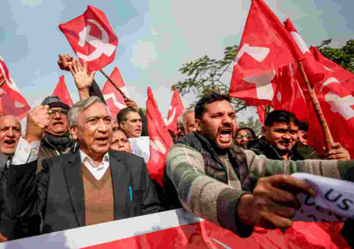 CPM protest in Jammu over US action against Venezuela CPM protest in Jammu over US action against Venezuela