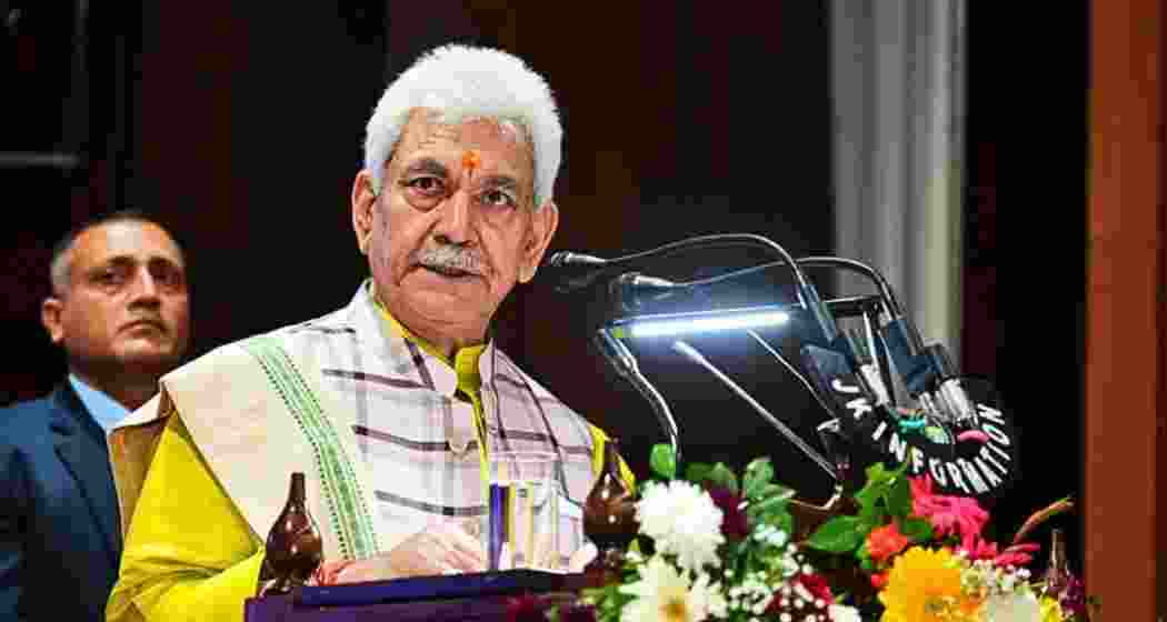 File photo of Jammu and Kashmir Lieutenant Governor Manoj Sinha. File photo of Jammu and Kashmir Lieutenant Governor Manoj Sinha.