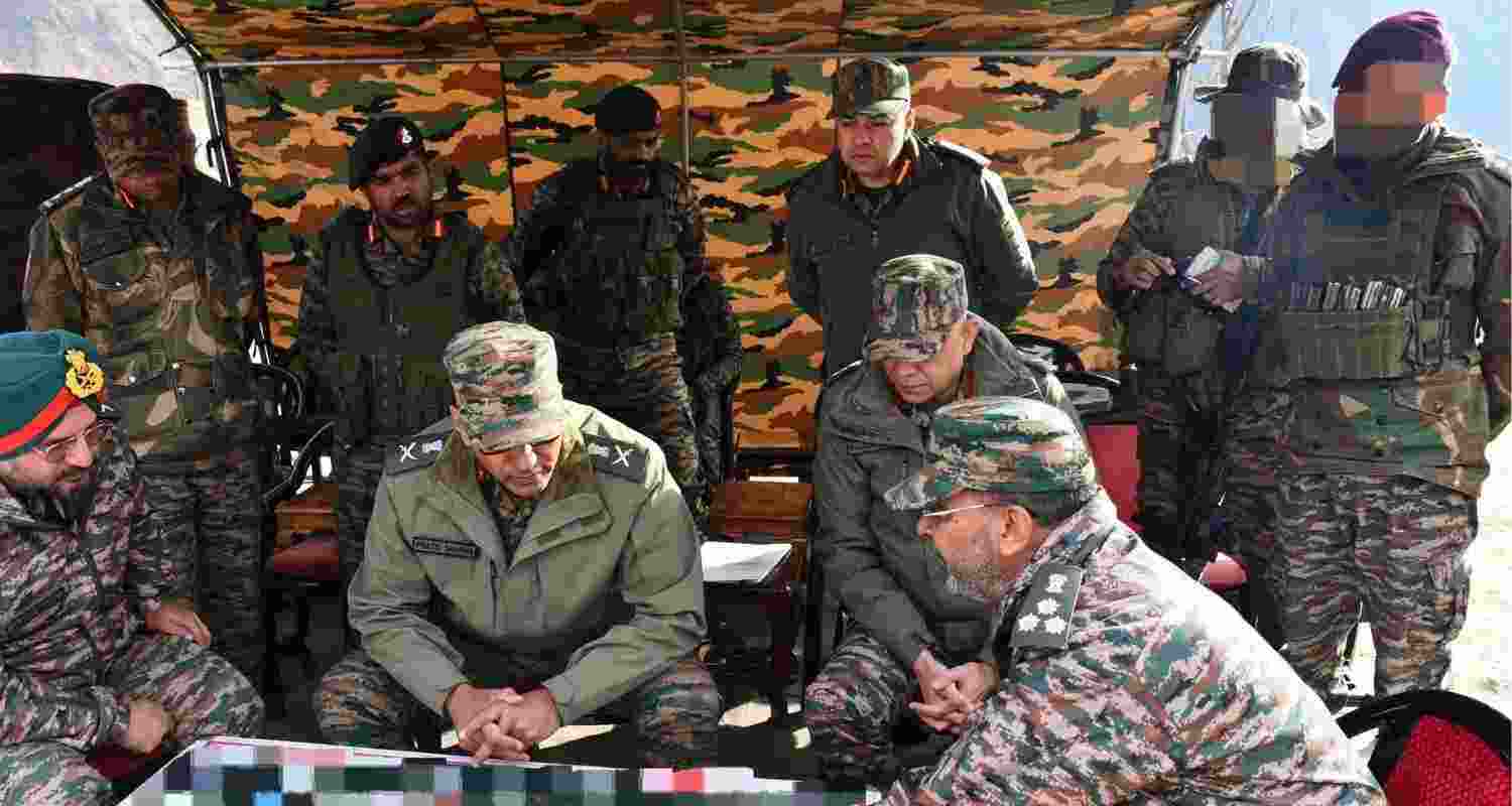 Lt Gen Pratik Sharma reviewed the counter-terror grid in Kishtwar and Udhampur. Lt Gen Pratik Sharma reviewed the counter-terror grid in Kishtwar and Udhampur.