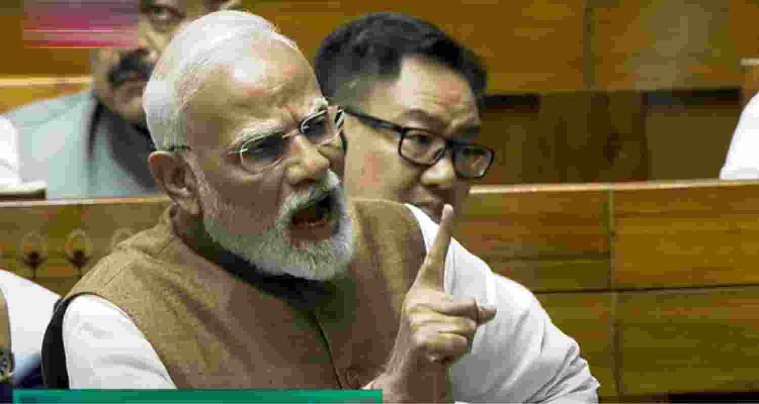 Prime Minister Narendra Modi speaks during a debate in the Lok Sabha on the Pahalgam terror attack and Operation Sindoor. Prime Minister Narendra Modi speaks during a debate in the Lok Sabha on the Pahalgam terror attack and Operation Sindoor.