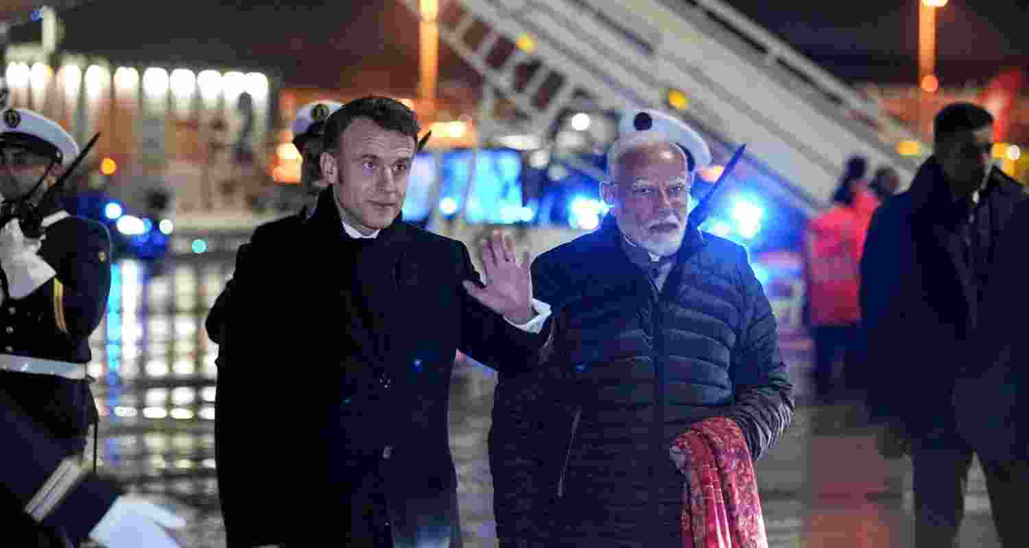 PM Modi and French PM Macron arrive in Marseilles, Wednesday. PM Modi and French PM Macron arrive in Marseilles, Wednesday.