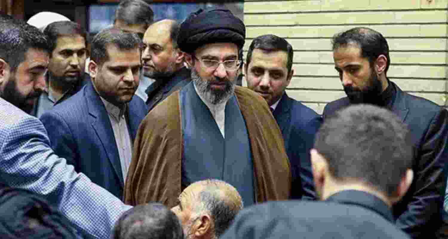 Mojtaba Khamenei, the son of the late Iranian leader Ali Khamenei. Mojtaba Khamenei, the son of the late Iranian leader Ali Khamenei.