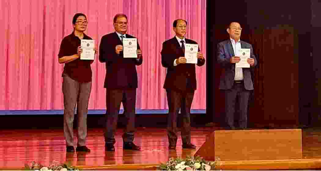 Chief Minister Neiphiu Rio along with delegates from the government revealing the Chief Minister’s Universal Life Insurance Scheme (CMLIS) at the Civil Secretariat Plaza on Thursday. Chief Minister Neiphiu Rio along with delegates from the government revealing the Chief Minister’s Universal Life Insurance Scheme (CMLIS) at the Civil Secretariat Plaza on Thursday.