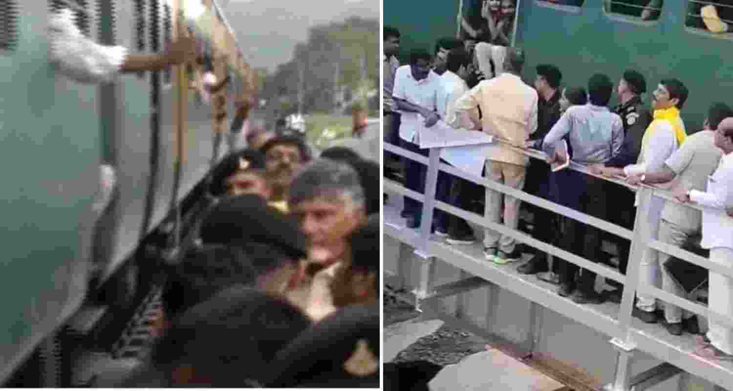 Naidu escapes train accident during flood inspection
Naidu escapes train accident during flood inspection