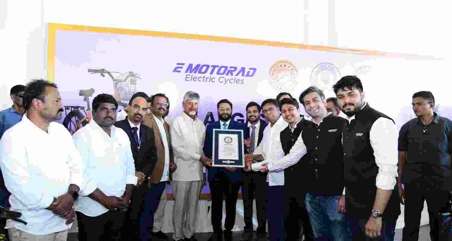 The record was made official on January 31, but the details released on Tuesday show the scale of the "Swarna Kuppam Vision 2029" project. Speaking to a crowd in Thumsi village, Naidu pitched the electric bikes as more than just a freebie; he called them a "catalyst for economic independence." The record was made official on January 31, but the details released on Tuesday show the scale of the "Swarna Kuppam Vision 2029" project. Speaking to a crowd in Thumsi village, Naidu pitched the electric bikes as more than just a freebie; he called them a "catalyst for economic independence."