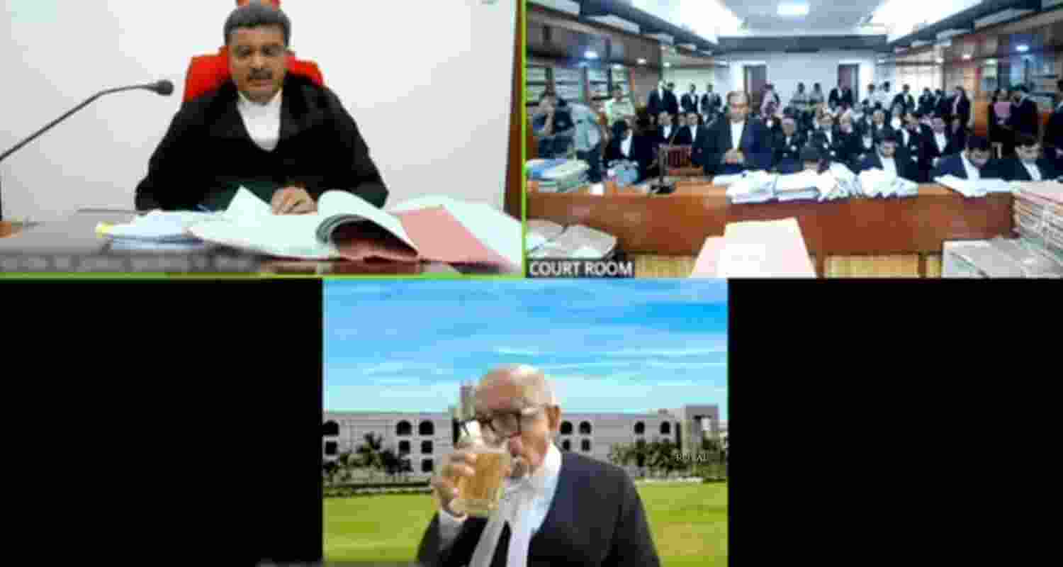 'Case' against advocate for 'sipping beer' during virtual hearing 'Case' against advocate for 'sipping beer' during virtual hearing