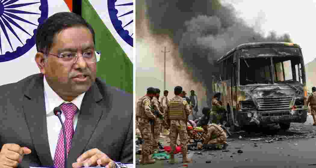 Government spokesperson Randhir Jaiswal (on left) Security personnel inspect the wreckage in Mir Ali after a suicide car bomb targeted a military convoy, killing 13 soldiers and injuring several others in North Waziristan on Saturday. Government spokesperson Randhir Jaiswal (on left) Security personnel inspect the wreckage in Mir Ali after a suicide car bomb targeted a military convoy, killing 13 soldiers and injuring several others in North Waziristan on Saturday.