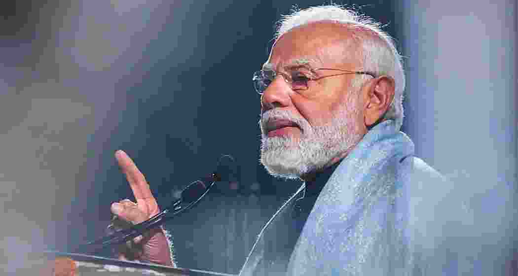 A file photo of Prime Minister Narendra Modi addressing a gathering. A file photo of Prime Minister Narendra Modi addressing a gathering.