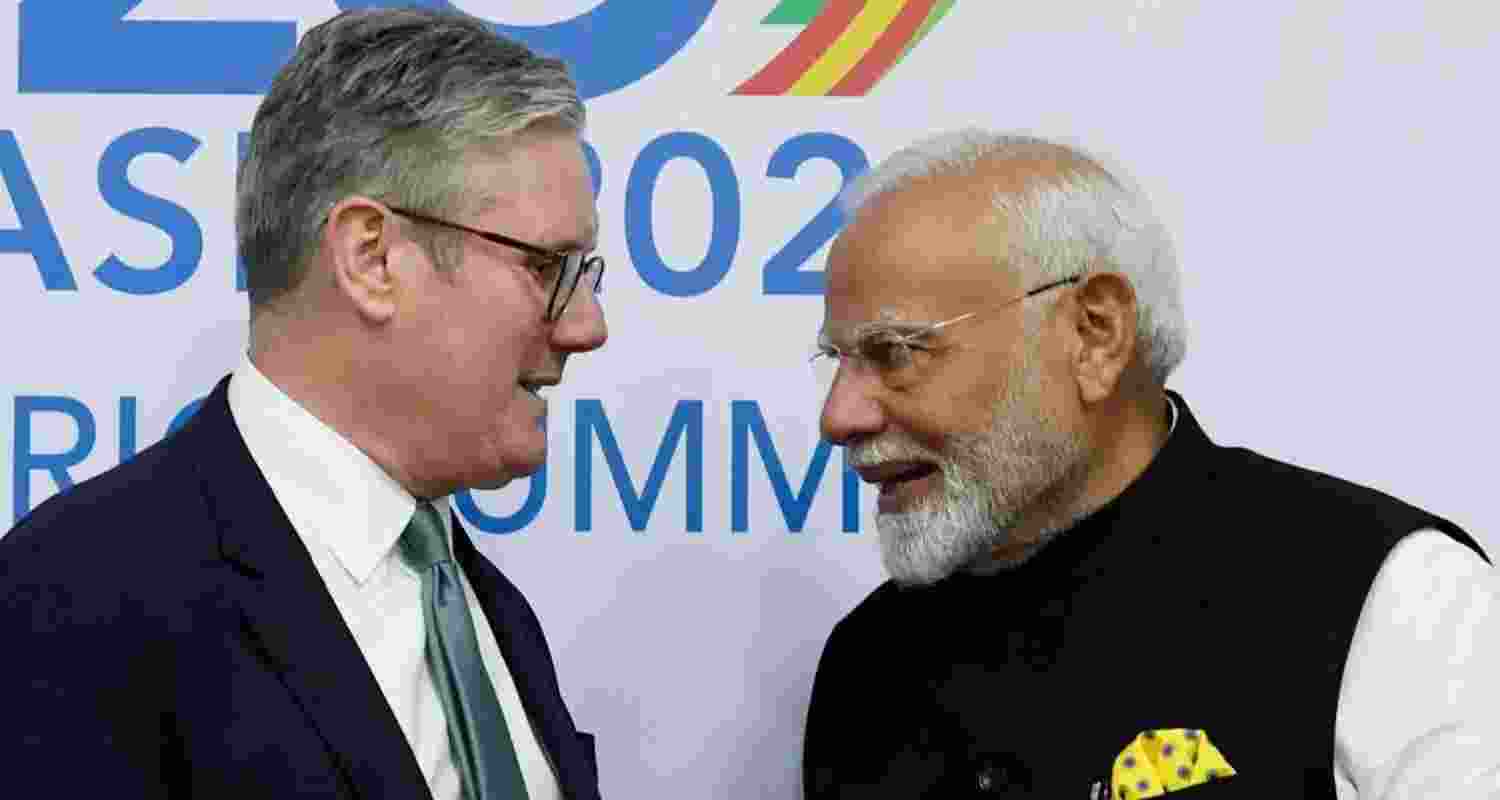 Prime Minister Narendra Modi and UK Prime Minister Keir Starmer mark a trade breakthrough as India and the United Kingdom sign a landmark Free Trade Agreement in London. Prime Minister Narendra Modi and UK Prime Minister Keir Starmer mark a trade breakthrough as India and the United Kingdom sign a landmark Free Trade Agreement in London.