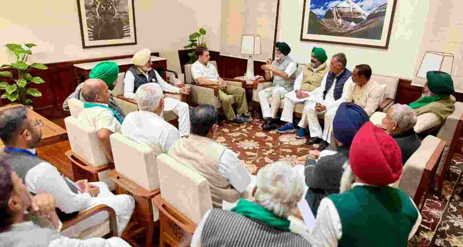 Rahul meets major farmer unions to discuss India-US trade deal Rahul meets major farmer unions to discuss India-US trade deal
